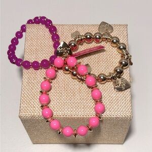 Lilly Pulitzer Via Amore 3 pc Stretch Bracelet set NWT